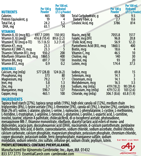 Buy Essential Care Jr & EquaCare Jr Formula for Children's Milk Allergies